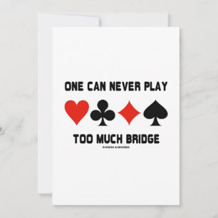 Invitación Nunca Se Puede Jugar Demasiado Puente Cuatro Traje