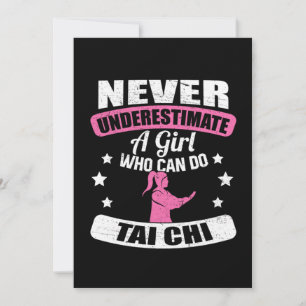 Invitación Nunca Subestimes A Un Chica Que Pueda Hacer Tai Ch