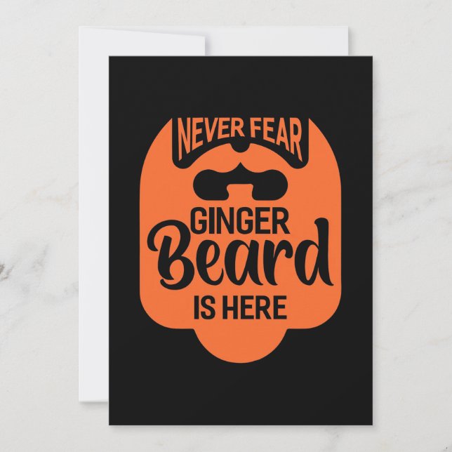 Invitación Nunca temas, Ginger Beard está aquí (Anverso)