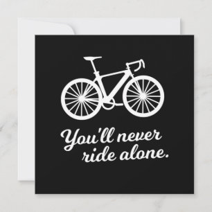 Invitación Nunca Viajarás Solo En Bicicleta