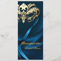 Invitación nupcial azul de la ducha de la