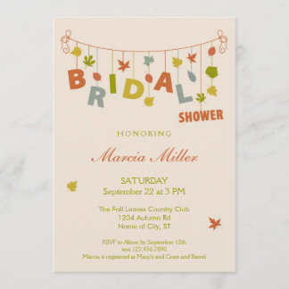 Invitación nupcial colgante de la ducha de las