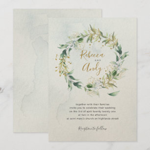 Invitación nupcial de Boho, boda de vegetación de 