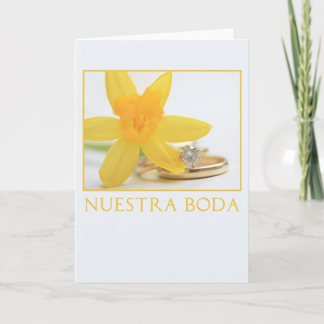 Invitación nupcial de Daffodil español (Anverso)