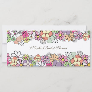 Invitación nupcial de encargo de la ducha de los