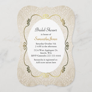 Invitación nupcial de encargo de la ducha del