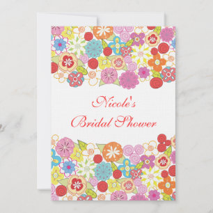 invitación nupcial de encargo floral bonita de la