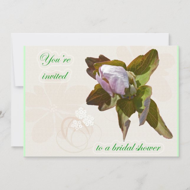 Invitación nupcial de florecimiento de la ducha de (Anverso)
