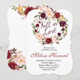 Invitación nupcial de la caída de la ducha de