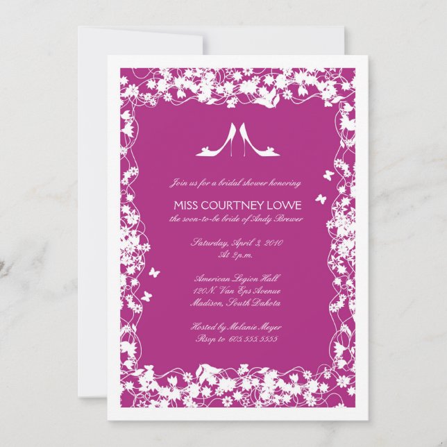 Invitación nupcial de la ducha (Anverso)