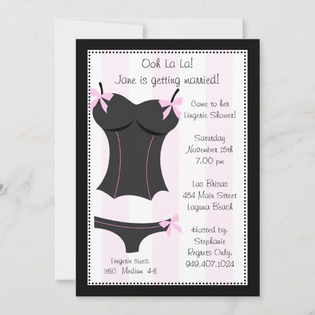 Invitación nupcial de la ducha (Anverso)