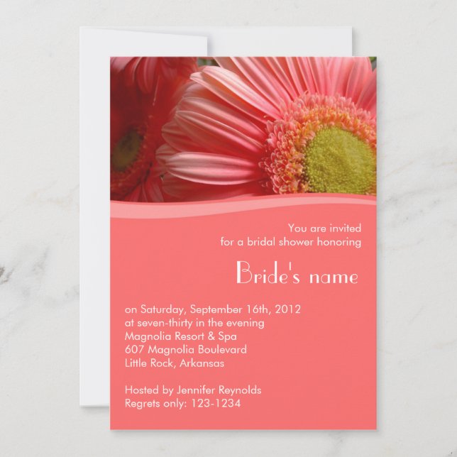 Invitación nupcial de la ducha (Anverso)