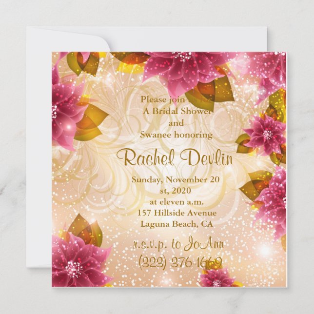 Invitación nupcial de la ducha (Anverso)