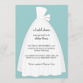 Invitación nupcial de la ducha {azul verde