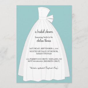 Invitación nupcial de la ducha {azul verde