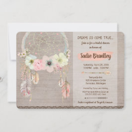 Invitación nupcial de la ducha de Boho,