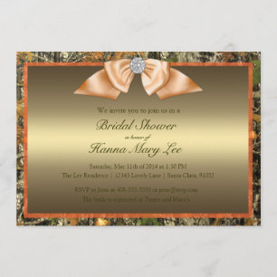 Invitación nupcial de la ducha de Camo de la caza