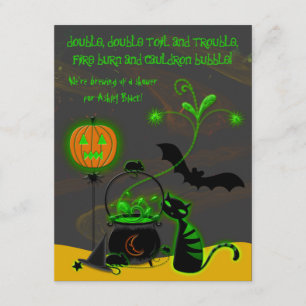 Invitación nupcial de la ducha de Halloween