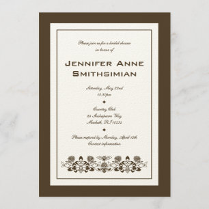 Invitación nupcial de la ducha de la abeja de la