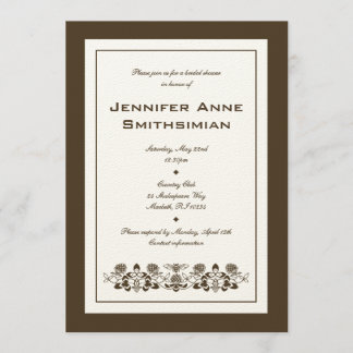 Invitación nupcial de la ducha de la abeja de la