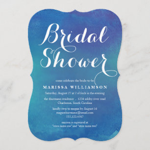 Invitación nupcial de la ducha de la acuarela del