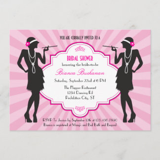 Invitación nupcial de la ducha de la aleta