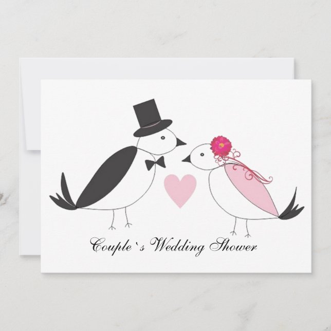 Invitación nupcial de la ducha de la boda de los (Anverso)