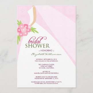 Invitación nupcial de la ducha de la boda Dress_2