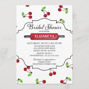 Invitación nupcial de la ducha de la cocina