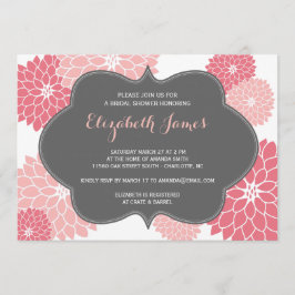 Invitación nupcial de la ducha de la dalia