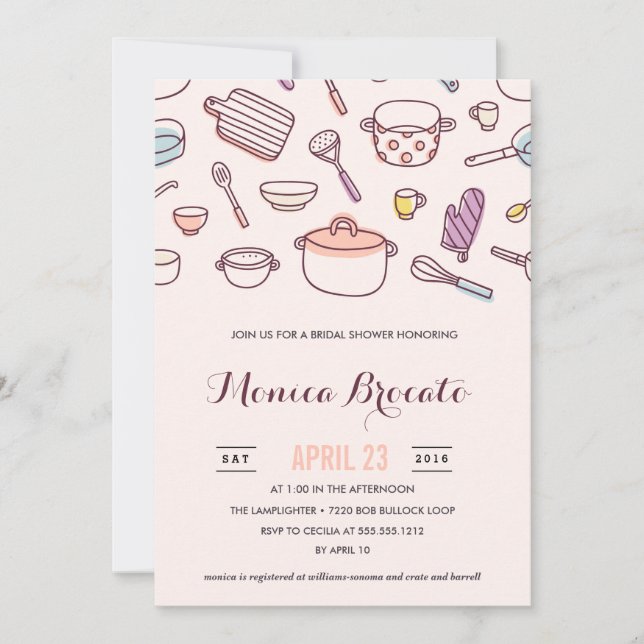 Invitación nupcial de la ducha de la DUCHA de la (Anverso)