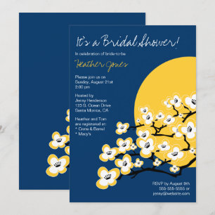 Invitación nupcial de la ducha de la flor de