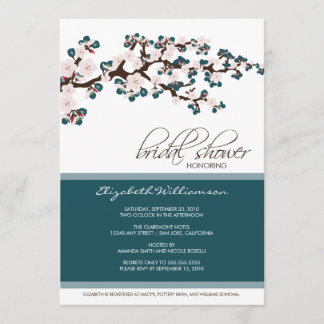 Invitación nupcial de la ducha de la flor de