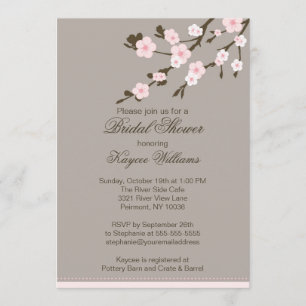 Invitación nupcial de la ducha de la flor de