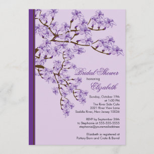 Invitación nupcial de la ducha de la flor de