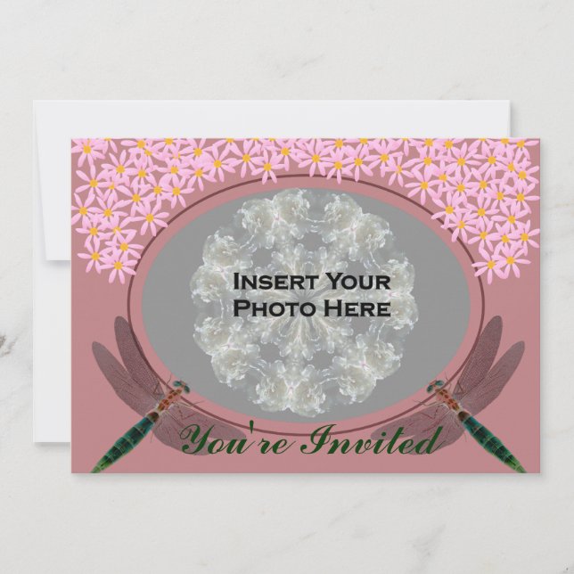 Invitación nupcial de la ducha de la foto de las (Anverso)