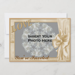 Invitación nupcial de la ducha de la foto elegante