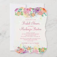 Invitación nupcial de la ducha de la frontera