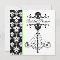 Invitación nupcial de la ducha de la lámpara