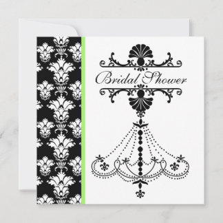 Invitación nupcial de la ducha de la lámpara