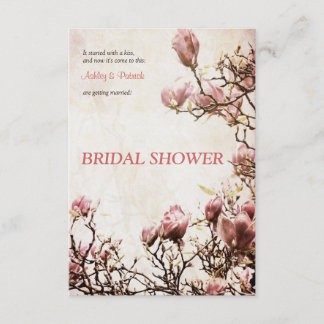 Invitación nupcial de la ducha de la magnolia