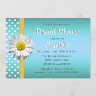 Invitación nupcial de la ducha de la margarita