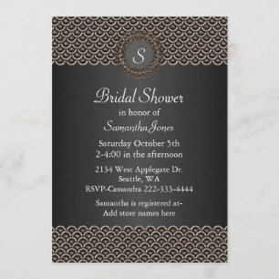 Invitación nupcial de la ducha de la mirada
