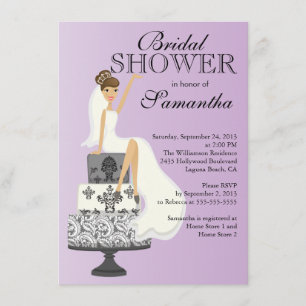 Invitación nupcial   de la ducha de la novia