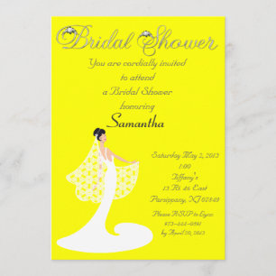 Invitación nupcial de la ducha de la novia