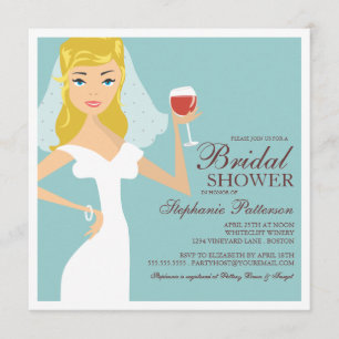 Invitación nupcial de la ducha de la novia del