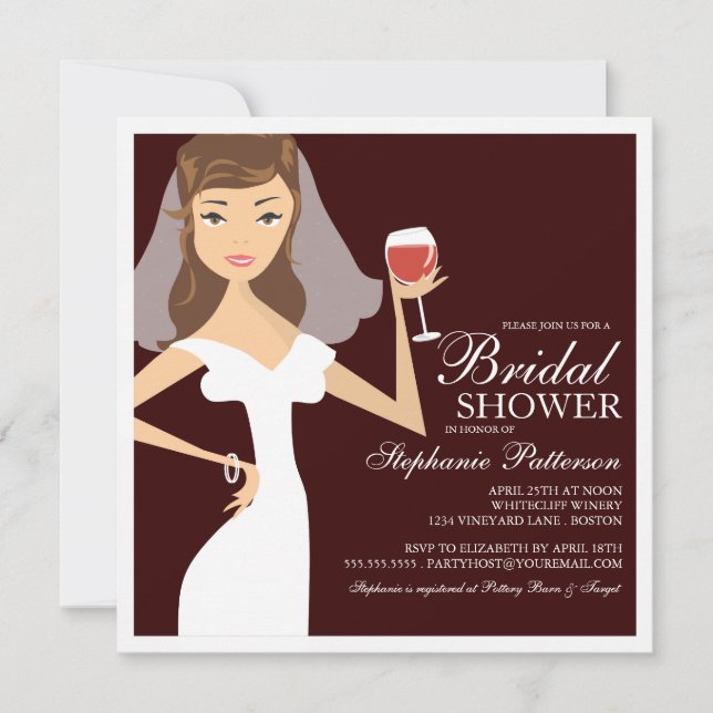 Invitación nupcial de la ducha de la novia del (Anverso)