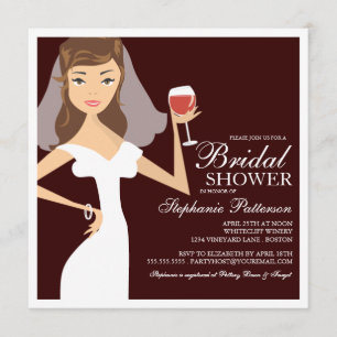 Invitación nupcial de la ducha de la novia del