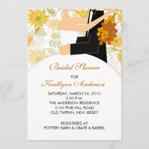 Invitación nupcial de la ducha de la novia del