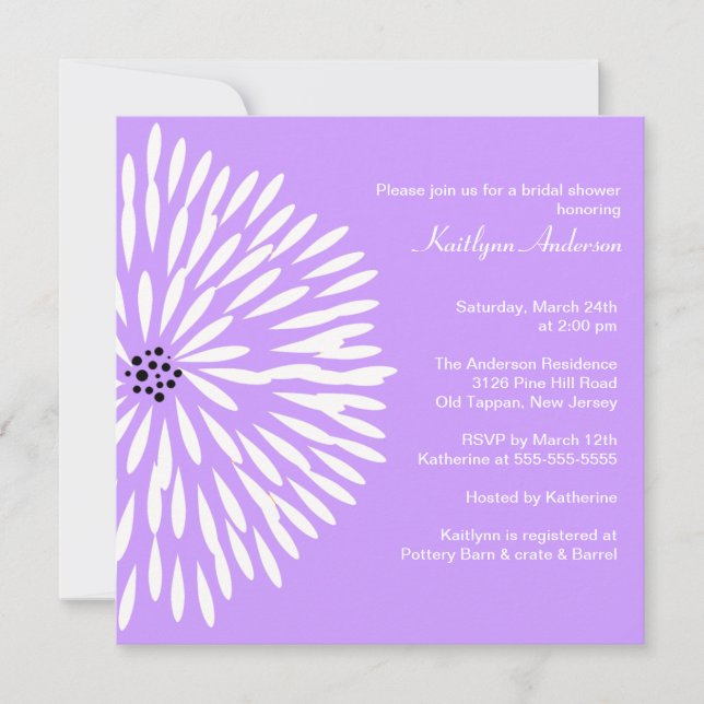 Invitación nupcial de la ducha de la primavera de (Anverso)
